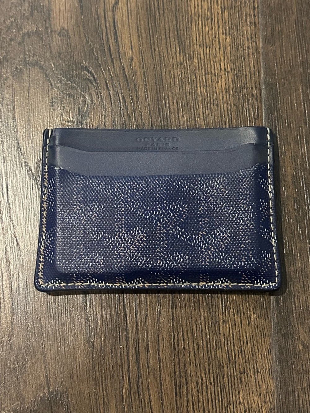 Goyard Navy Card Holder Wallet